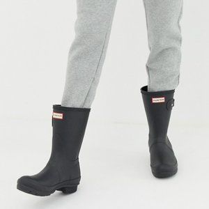 Hunter Original short wellington boots in black